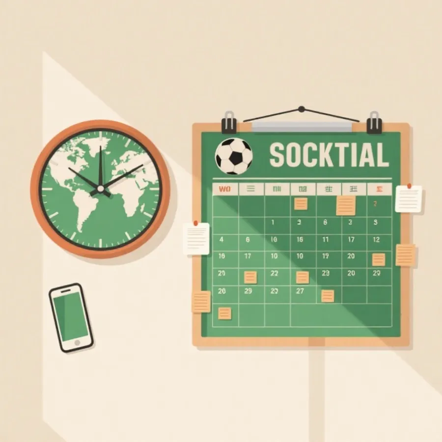 世界杯时区转换与提醒规划示意图
